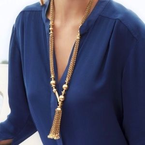 Stella & Dot Bianca Tassel Statement Necklace